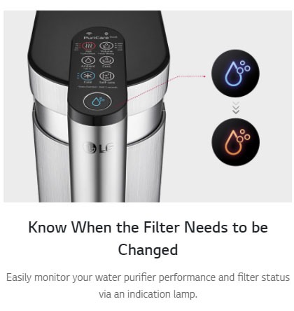 WD516AN-Navy Blue (Hot / Cold / Ambient) - Water Purifier 17 know when water filter need to be change