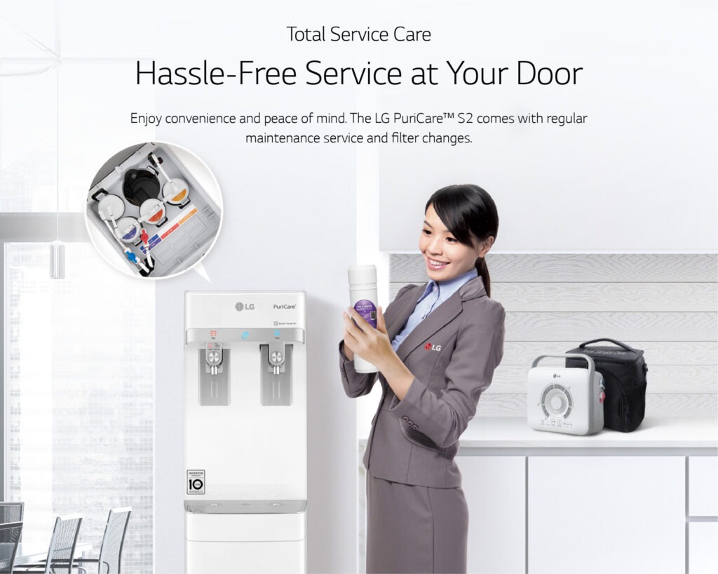 Slim Stand S2-WS410GN-White - Water Purifier 4 hot and cold water dispenser rental malaysia