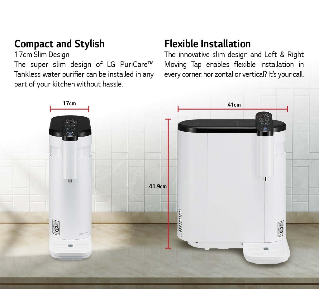 WD216AN-White - Water Purifier 11 LG Water Purifier WD216AN White Size and Measurement