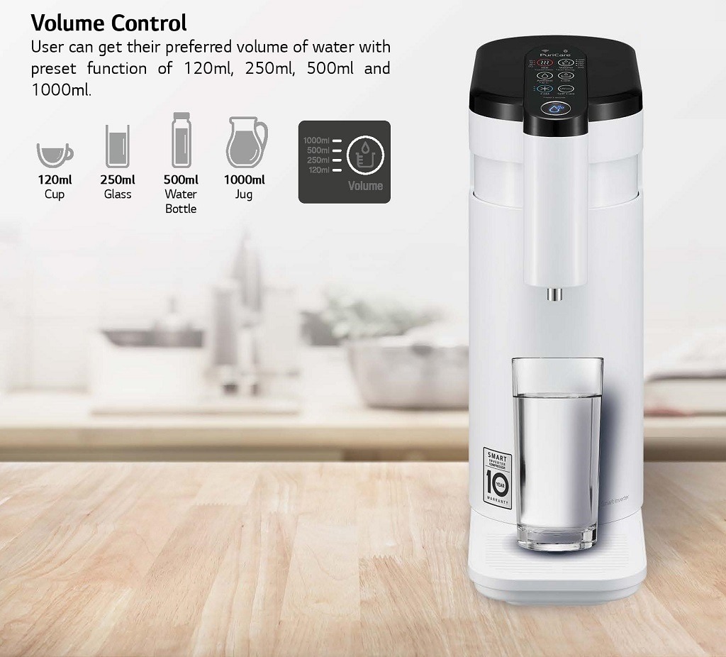 WD216AN-White - Water Purifier 9 LG Water Purifier WD216AN White volume setting